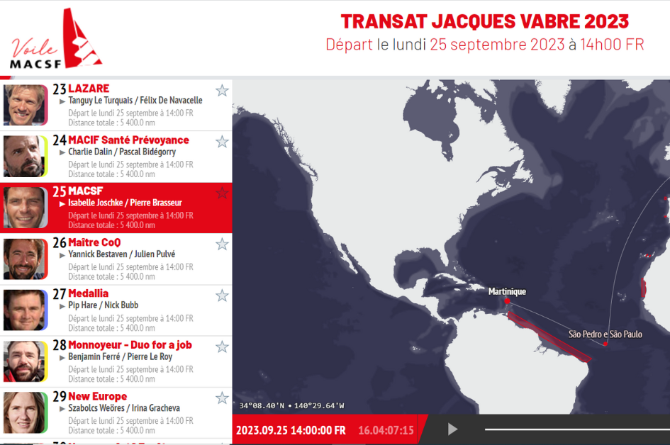 [CARTOGRAPHIE] Suivez l'IMOCA MACSF pendant la Transat Jacques Vabre 2023